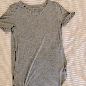 Daily Ritual Gray Tunic-length Short Sleeve Tee